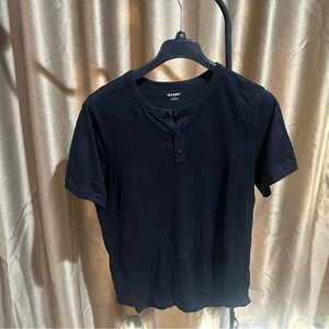 Old Navy Black Henley T-Shirt